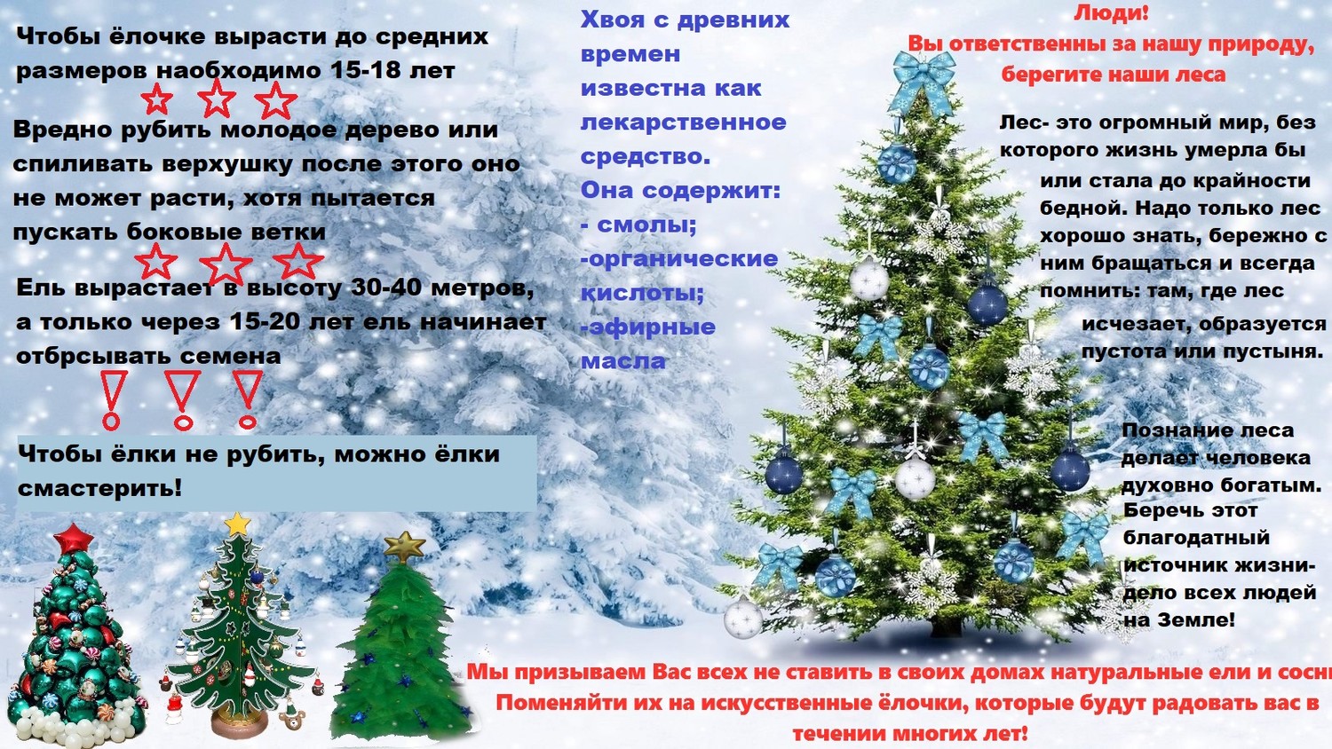 Памятки конкурса "Береги лесную красавицу!"