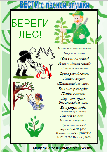 Мы не забудем повторять: Берегите леса - они берегут и радуют нас!